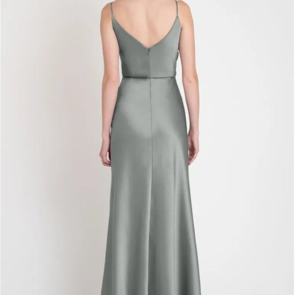 Jenny Yoo Sylvie Dress in Moss - Picture 2 of 5